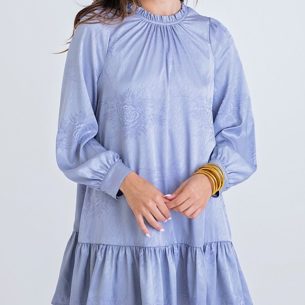 GEORGIA FLORAL RUFFLE BOTTOM DRESS